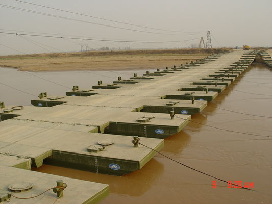 Length 100m Floating Pontoon Bridge Temporary Floating Bridge